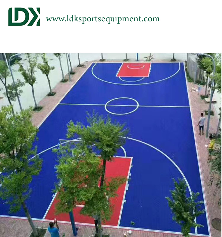 Hot sale outdoor plastic basketball floor