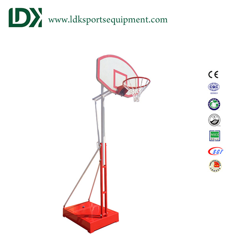 Height adjustable basketball hoop and basketball backboard  for teens