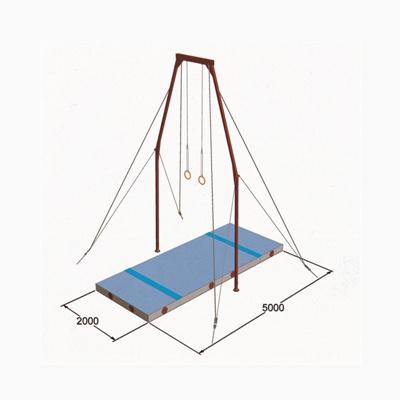 Flying ring landing mat system