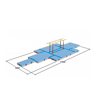 Parallel bar landing mat system