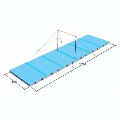 Horizontal bar landing mat system