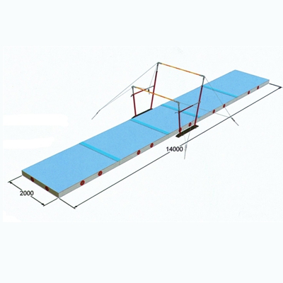 Uneven bar landing mat system