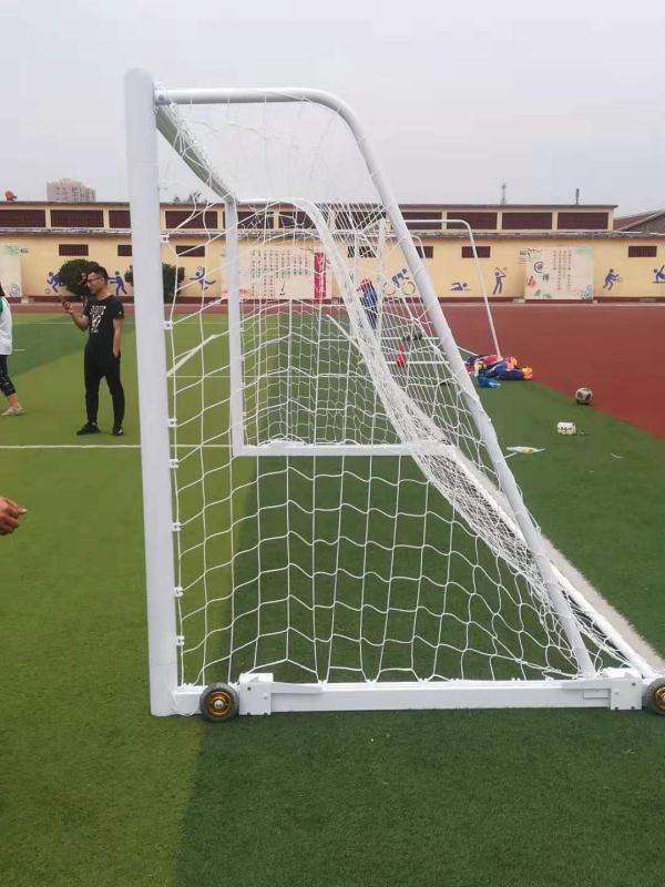 Aluminum pop up soccer goal with wheels