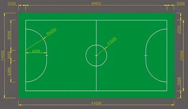 Customized professional outdoor standard football field