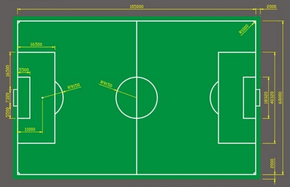 FIFA Standard 11-a-side Football field: